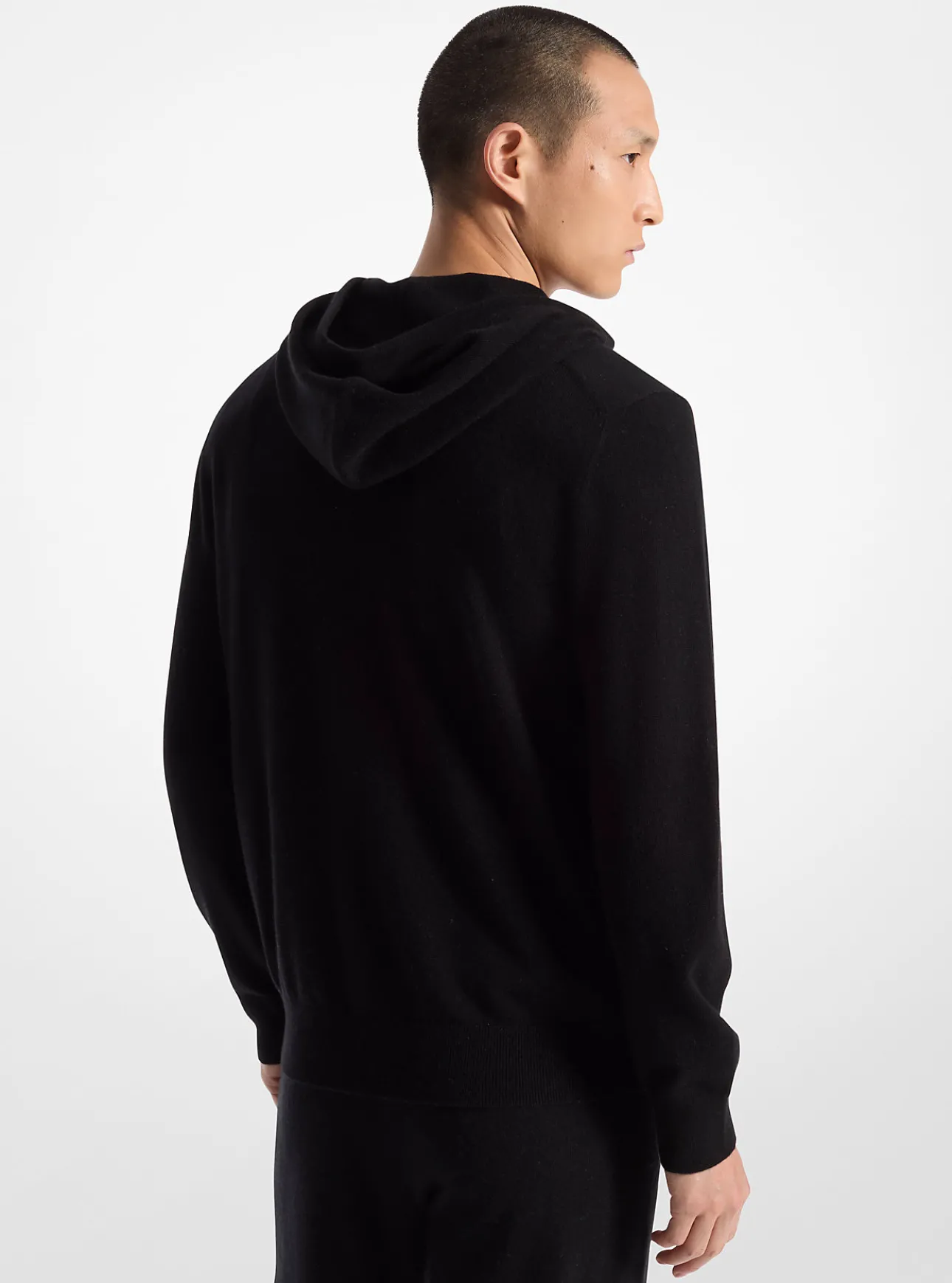 Wool and Cashmere Blend Zip-Up Hoodie