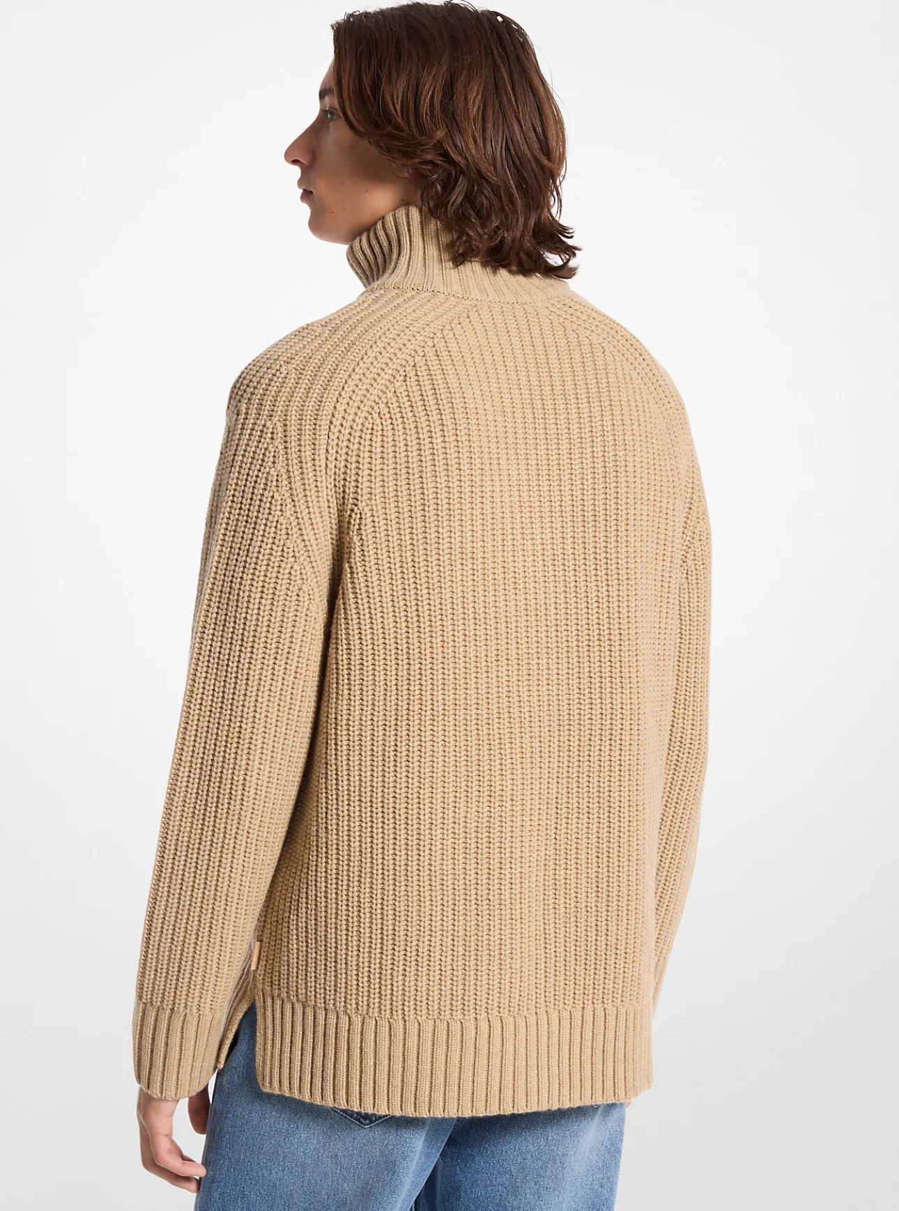 Wool and Cashmere Blend Half-Zip Sweater