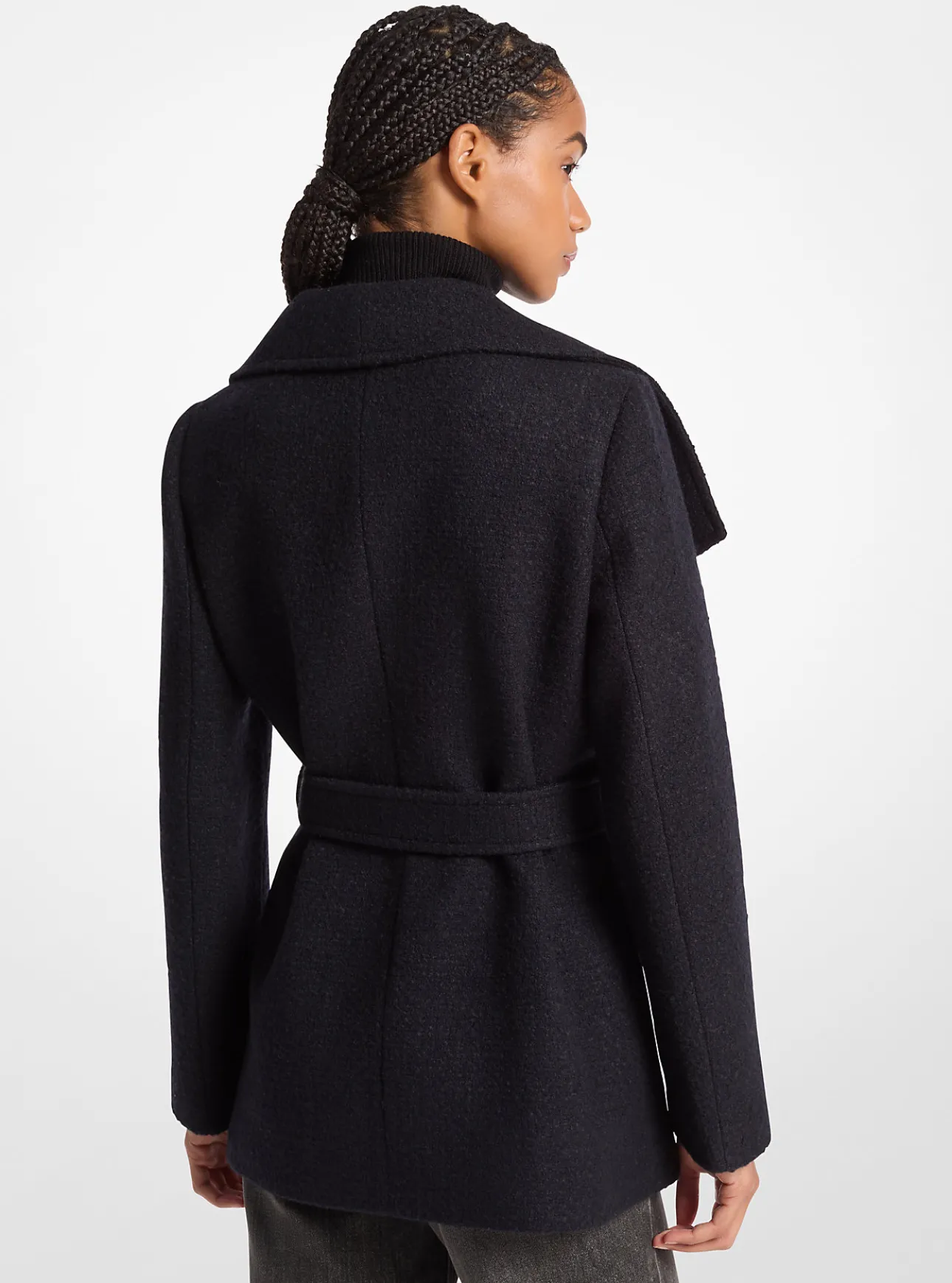Wool Blend Belted Coat