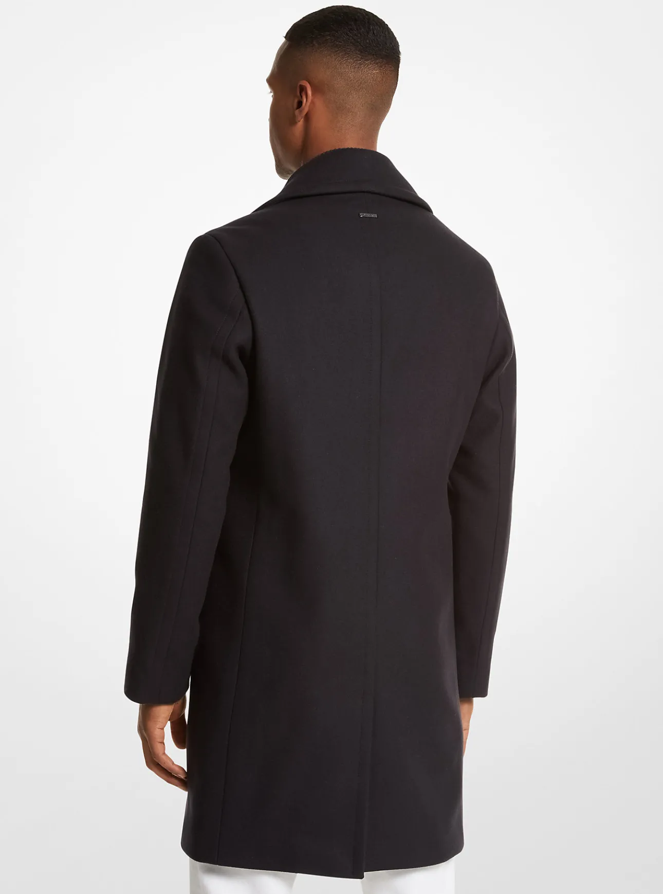 Wool Blend Double-Breasted Coat