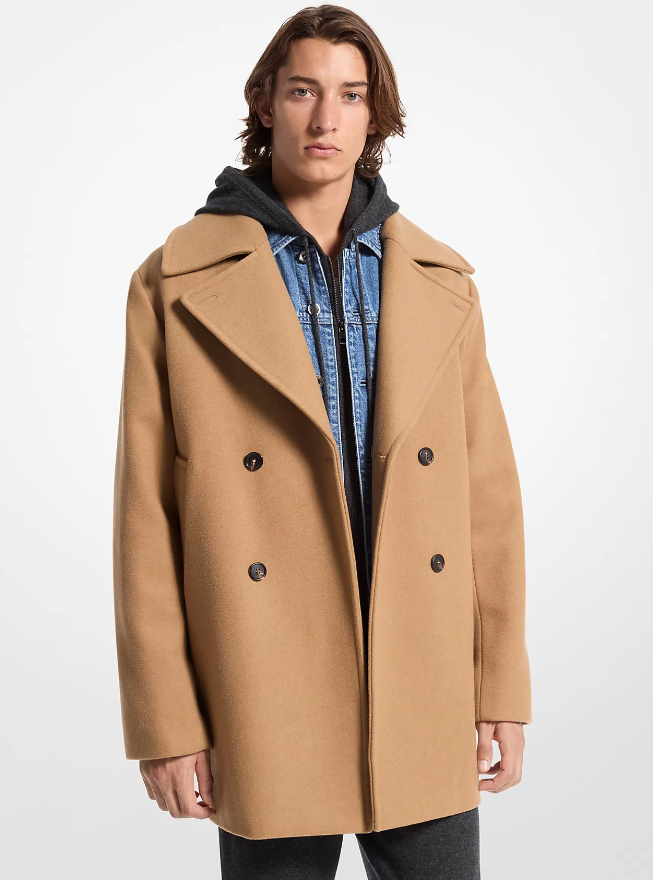 Wool Blend Peacoat