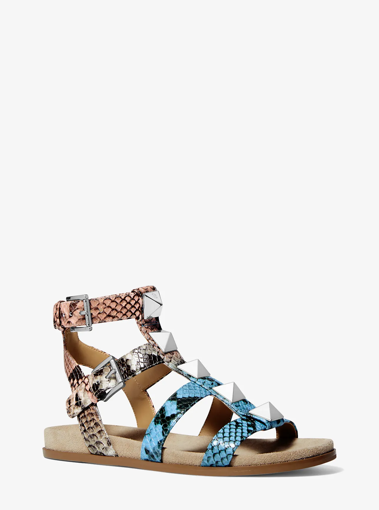 Wren Ombré Snake Embossed Leather Gladiator Sandal