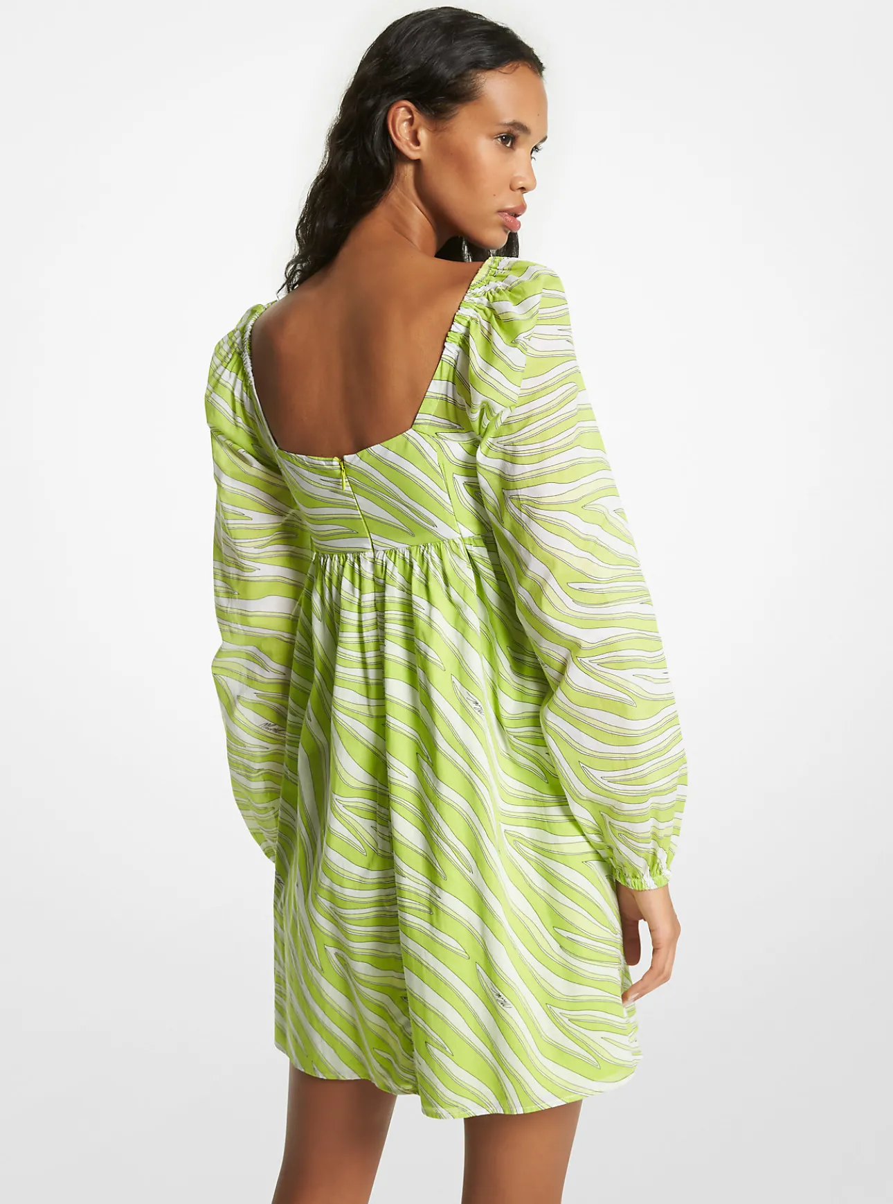 Zebra Print Cotton Lawn Dress