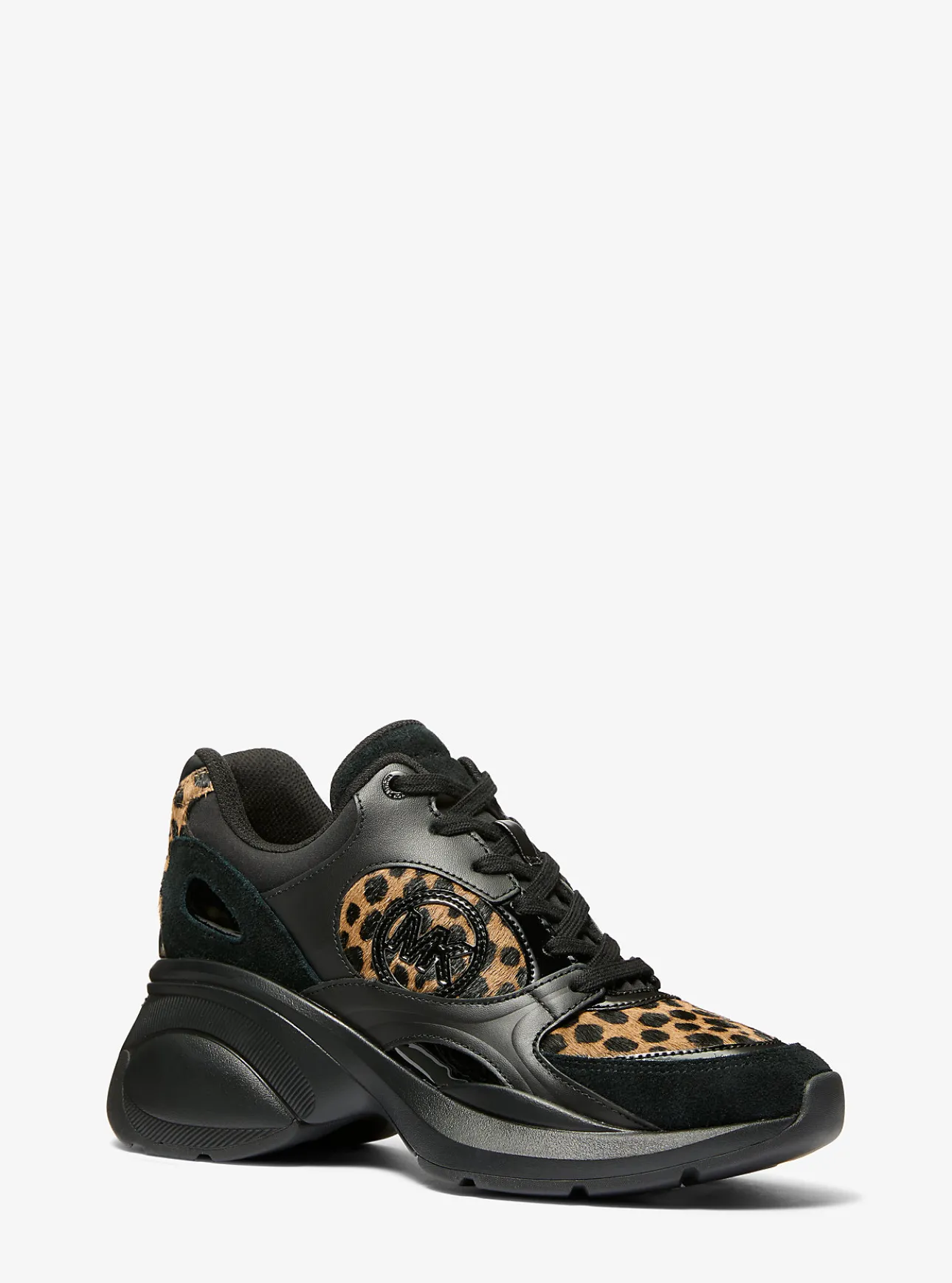 Zuma Cheetah Print Calf Hair and Leather Trainer